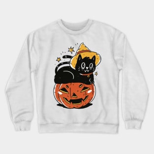 Pumpkin Cat Crewneck Sweatshirt